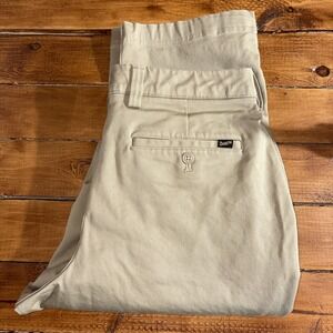 Duluth Trading Co Chino Pants Men's *32x30 Beige Flex Ballroom Roomy Utility Fit